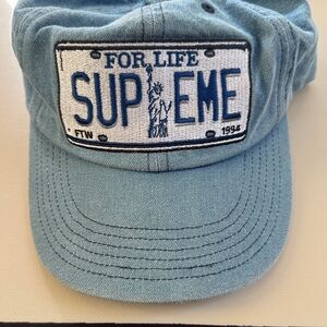 Supreme Light Blue Denim Cap